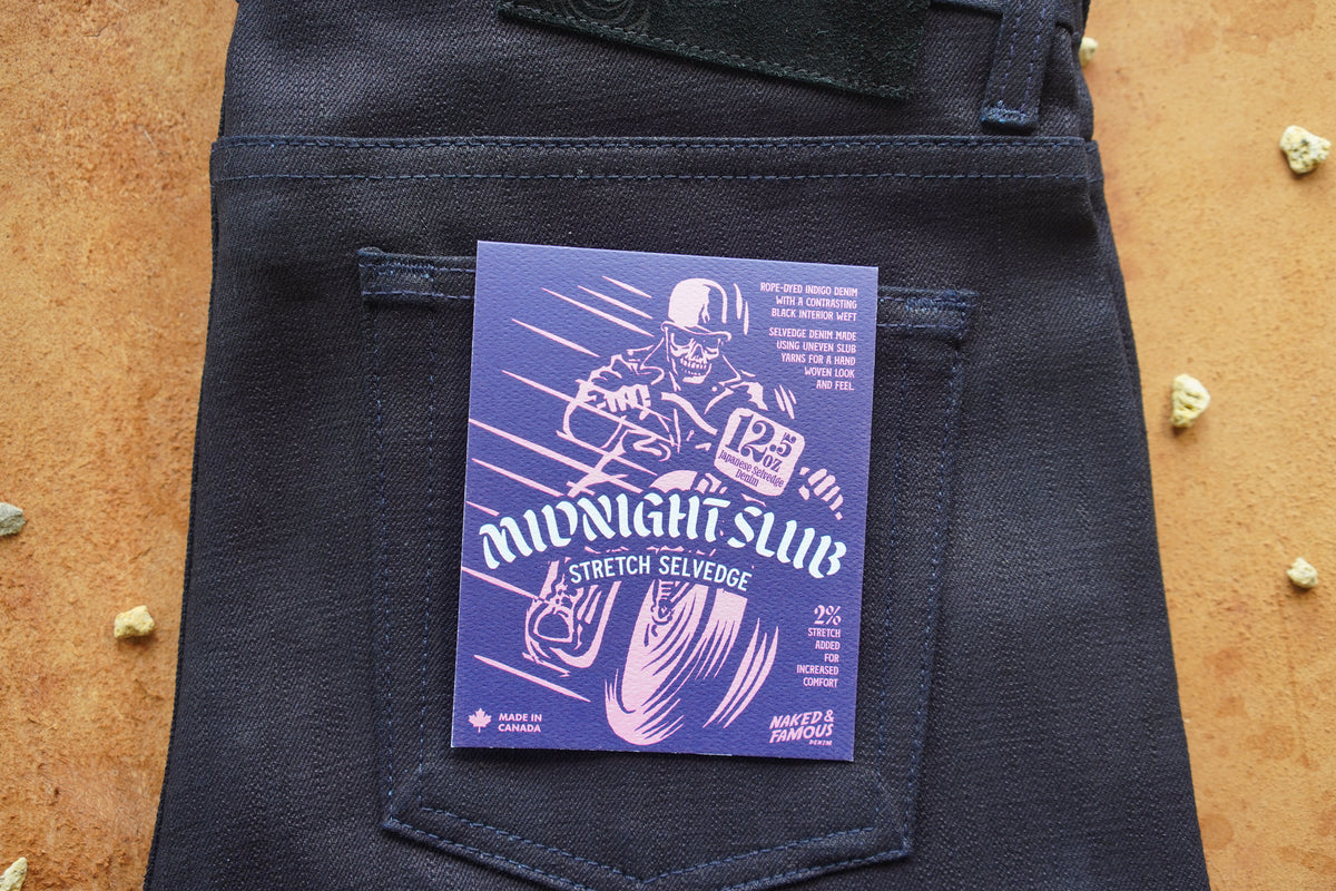 Get To Know The High Contrast Fade Potential Of The Midnight Slub Stretch Selvedge