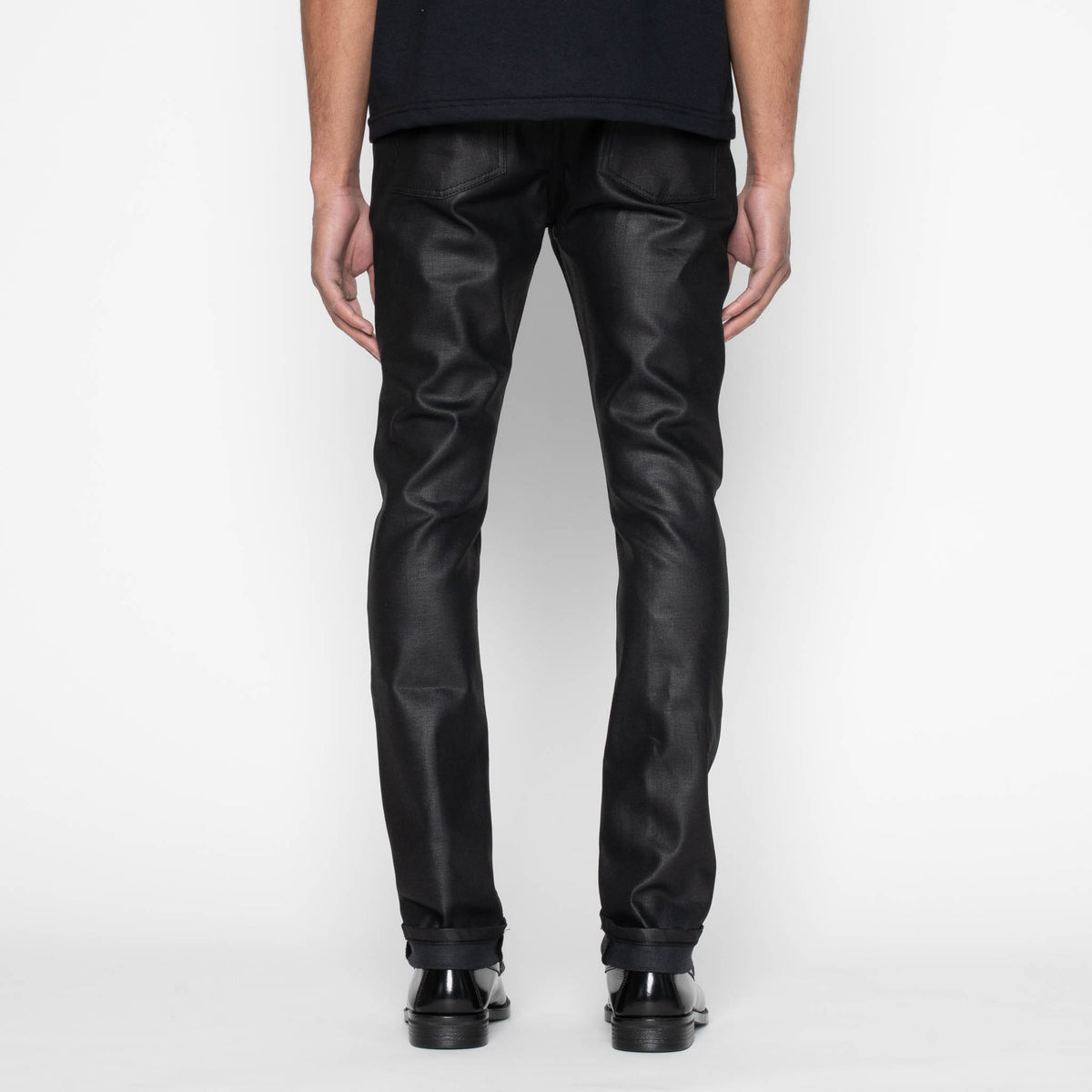 Stacked Guy - Wax Coated Black Stretch by Naked & Famous Denim