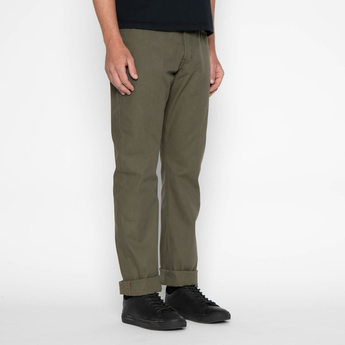 True Guy - Army Green Duck Selvedge by Naked & Famous Denim