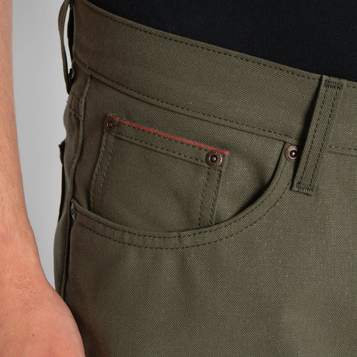 True Guy - Army Green Duck Selvedge by Naked & Famous Denim