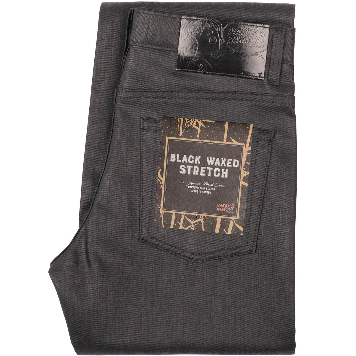 Groovy Guy - Wax Coated Black Stretch by Naked & Famous Denim