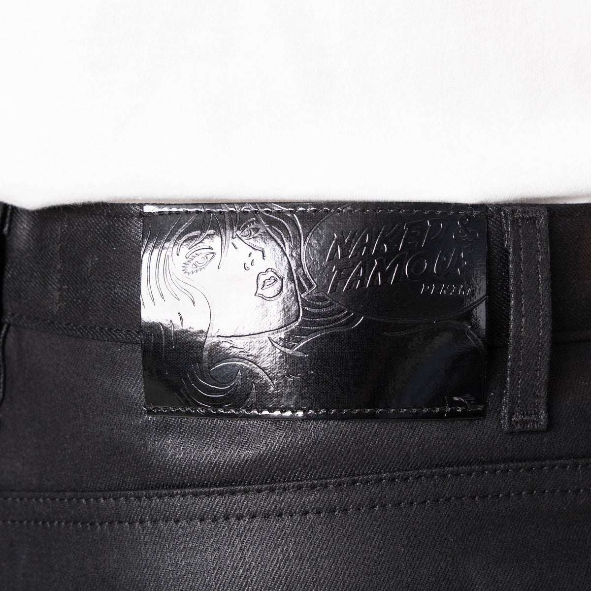 Groovy Guy - Wax Coated Black Stretch by Naked & Famous Denim