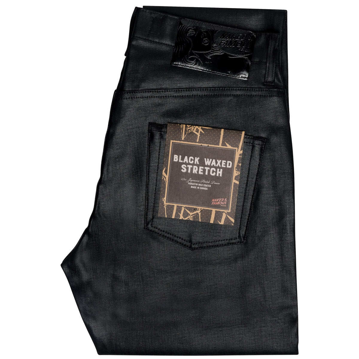 Easy Guy - Wax Coated Black Stretch by Naked & Famous Denim