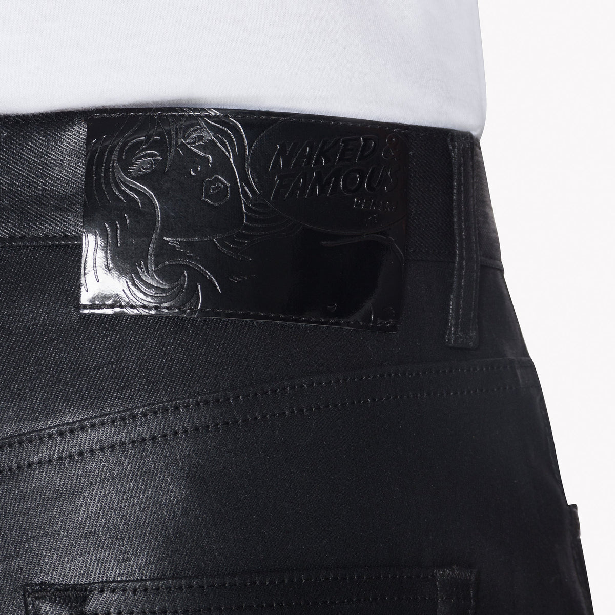 Easy Guy - Wax Coated Black Stretch by Naked & Famous Denim