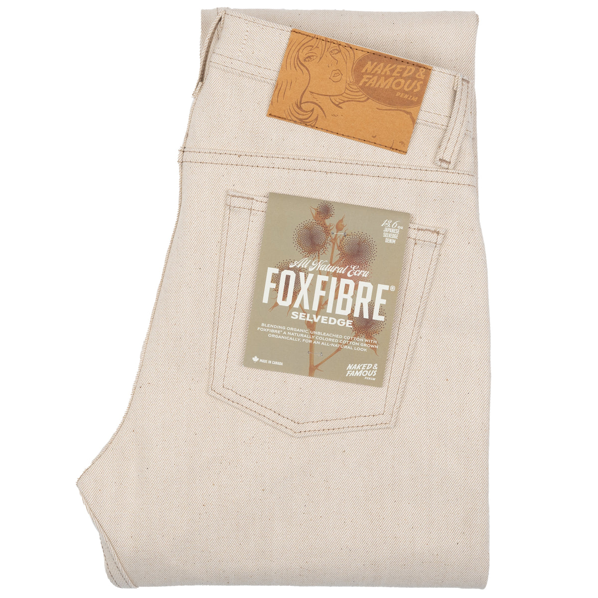 Weird Guy - All Natural Ecru Foxfibre® Selvedge by Naked & Famous Denim