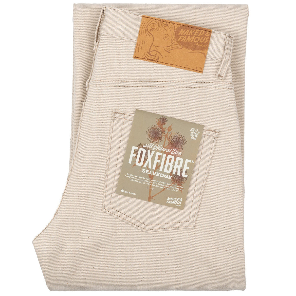 Strong Guy - All Natural Ecru Foxfibre® Selvedge by Naked & Famous Denim