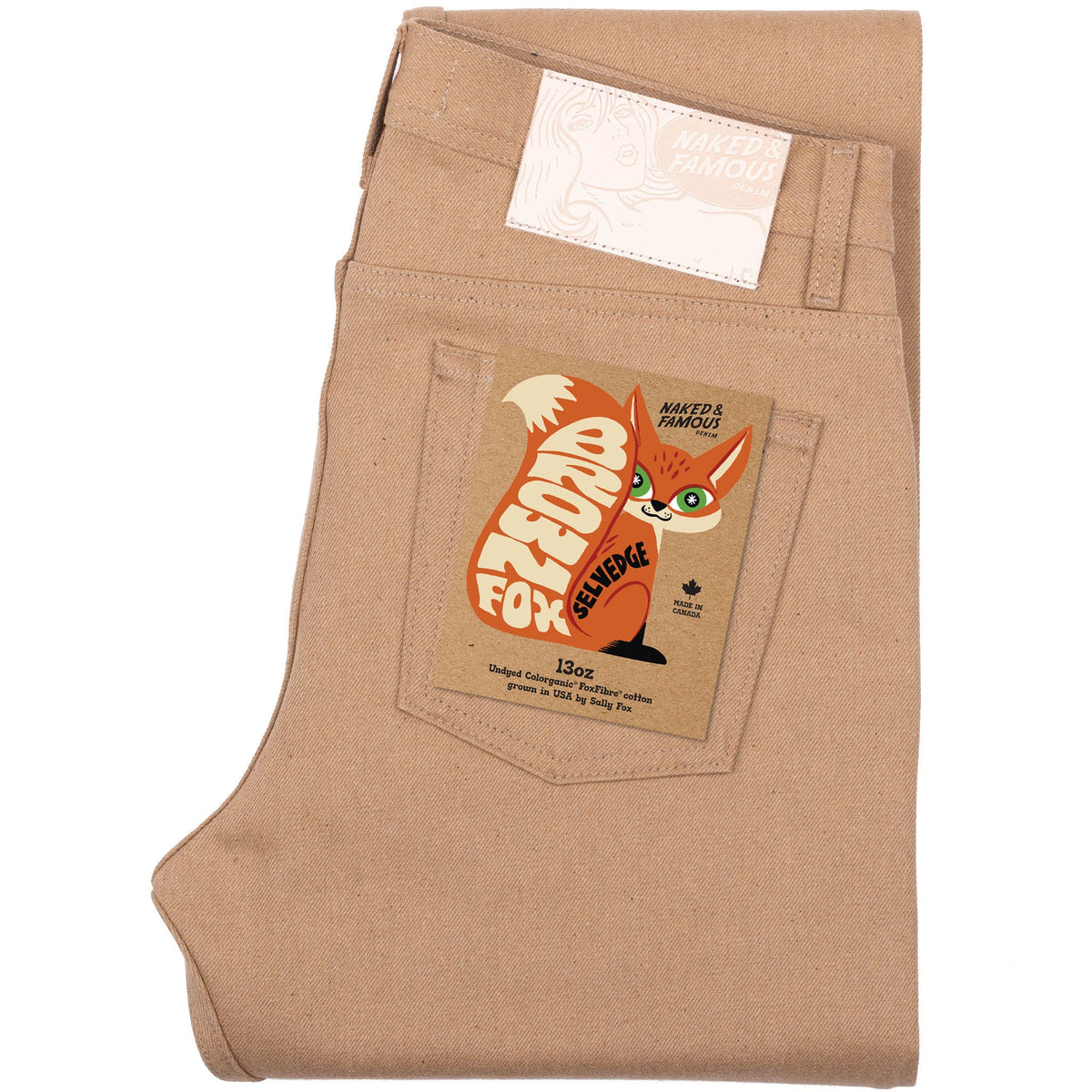 Weird Guy - Brown Fox Selvedge - Brown by Naked & Famous Denim
