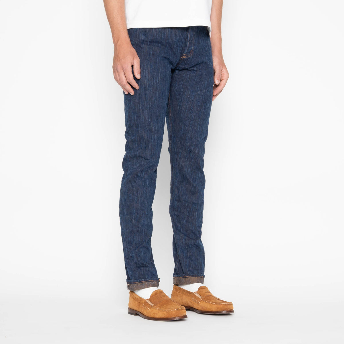 Super Guy - MIJ15 - Hand Dyed Natural Indigo x Kakishibu Intangible Cultural Treasure Selvedge Denim by Naked & Famous Denim