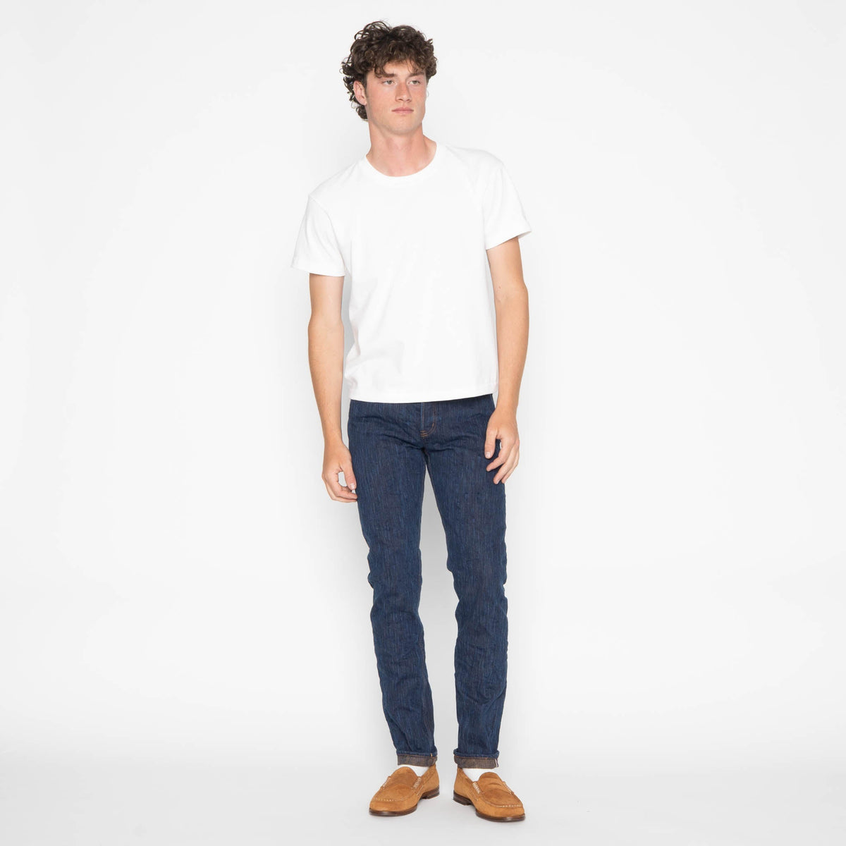 Super Guy - MIJ15 - Hand Dyed Natural Indigo x Kakishibu Intangible Cultural Treasure Selvedge Denim by Naked & Famous Denim