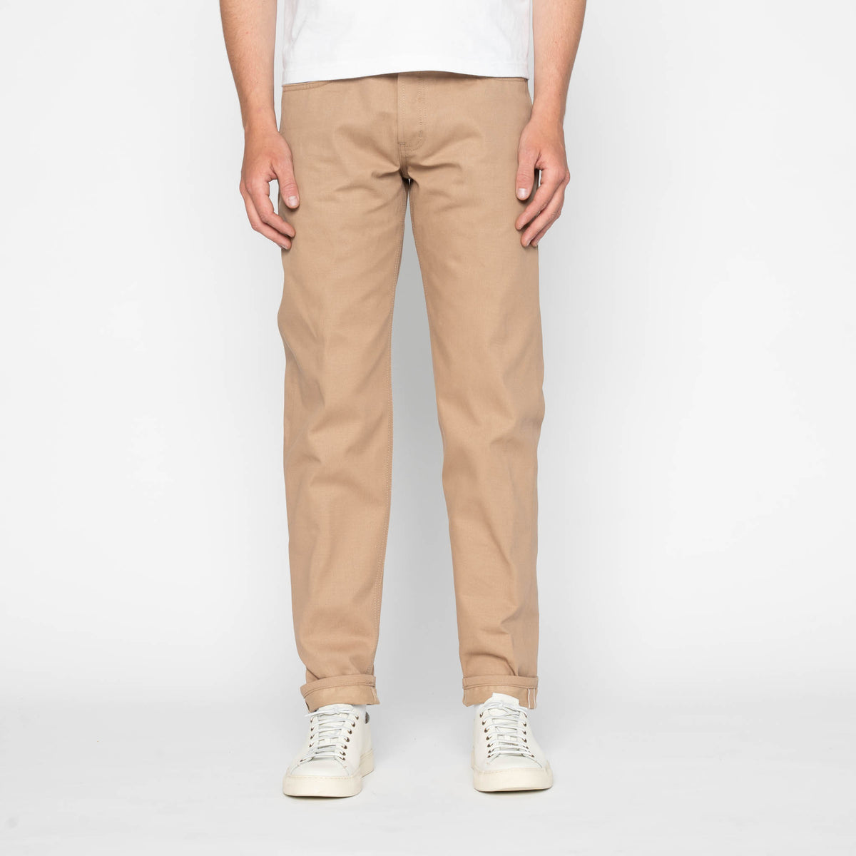 Easy Guy - Selvedge Slacks Beige by Naked & Famous Denim