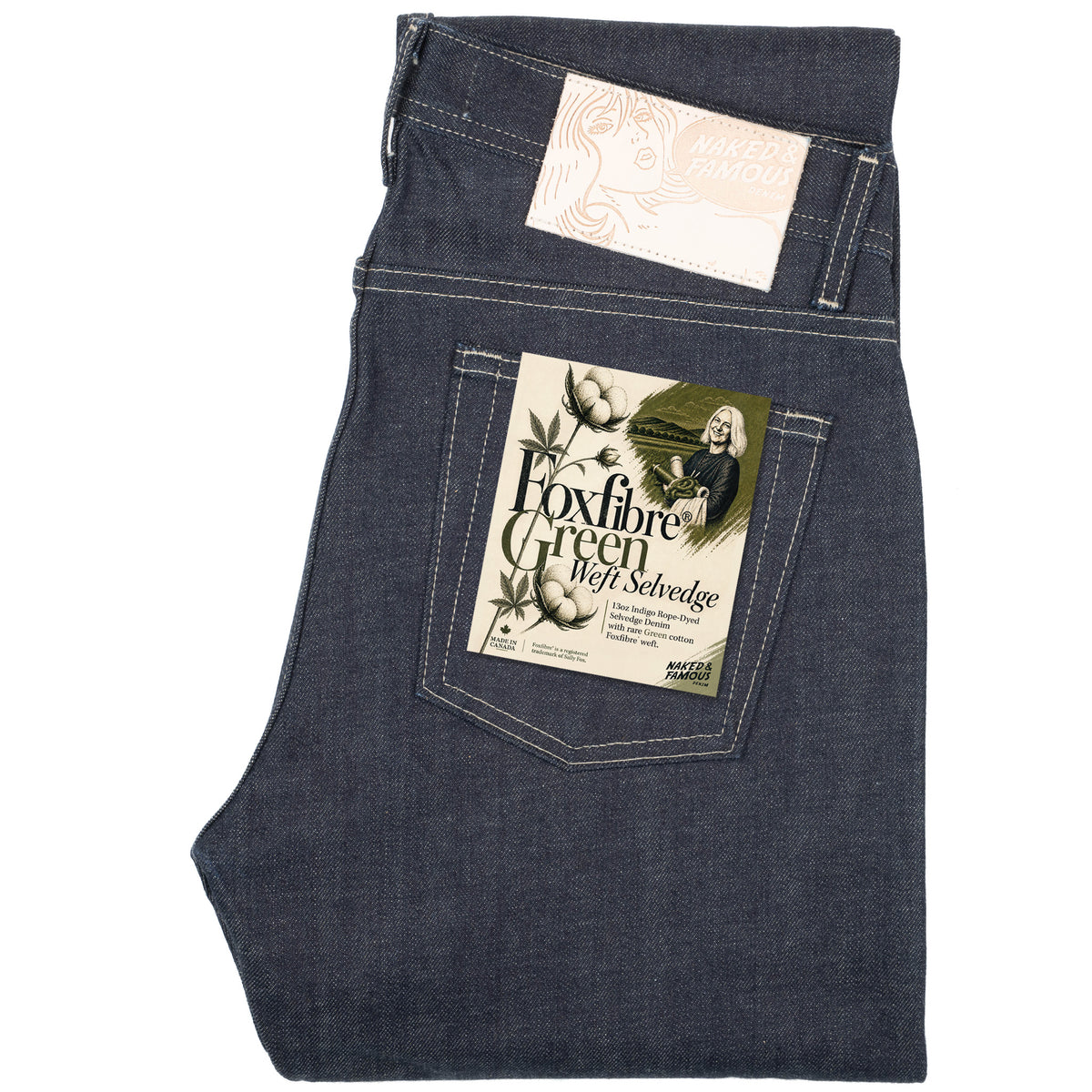 Weird Guy - FoxFibre® Green Weft by Naked & Famous Denim