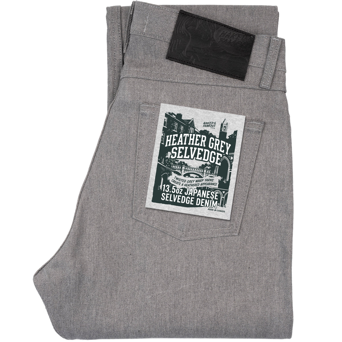 True Guy - Heather Grey Selvedge by Naked & Famous Denim