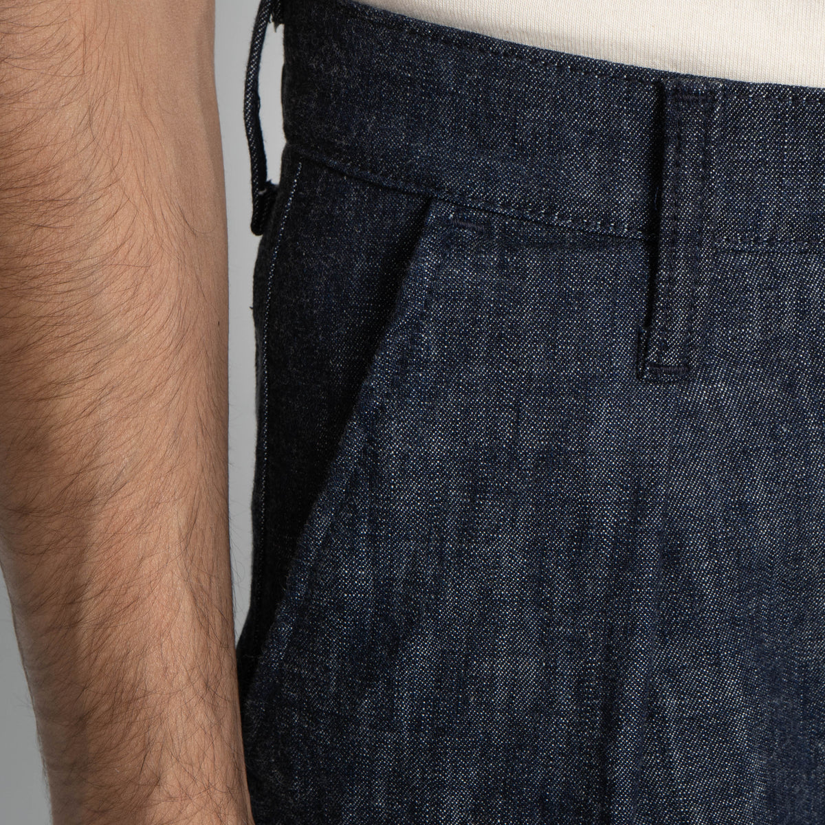 Pleated Trouser - 10oz Rinsed Denim - Indigo by Naked & Famous Denim