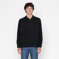 True Shirt - Double Weave Slub Gauze - Black by Naked & Famous Denim