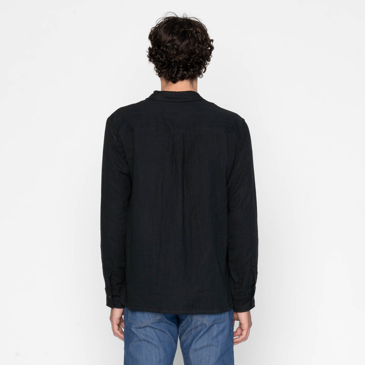 True Shirt - Double Weave Slub Gauze - Black by Naked & Famous Denim