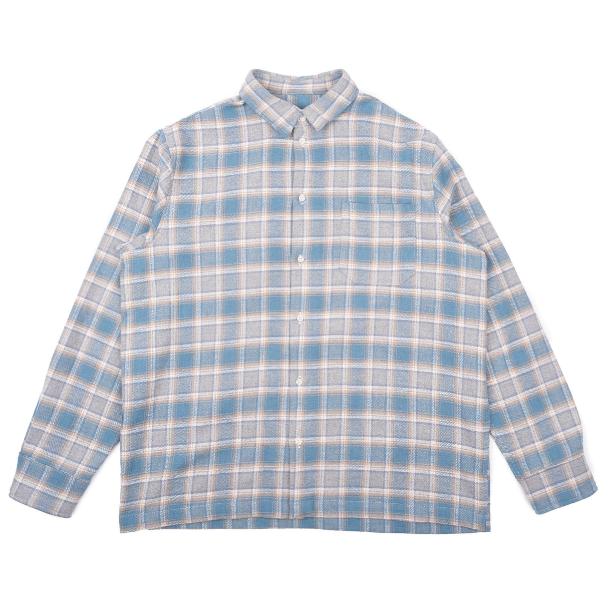 True Shirt - Soft Brushed Faded Flannel - Faded Blue by Naked & Famous Denim
