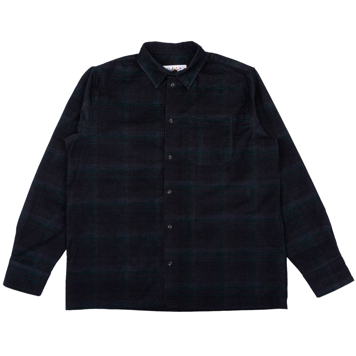 True Shirt - Corduroy Shirting (21W) - Navy / Green by Naked & Famous Denim