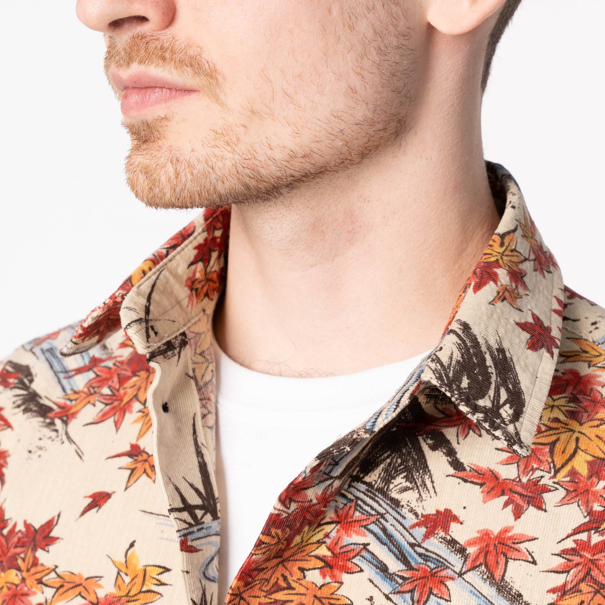 True Shirt - Printed - Autumn - Cream by Naked & Famous Denim