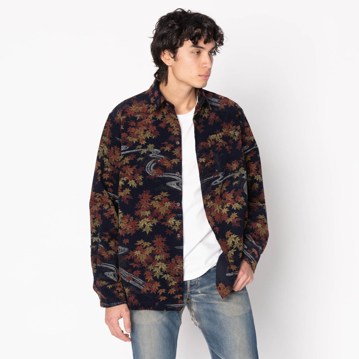 True Shirt - Printed - Autumn - Navy by Naked & Famous Denim