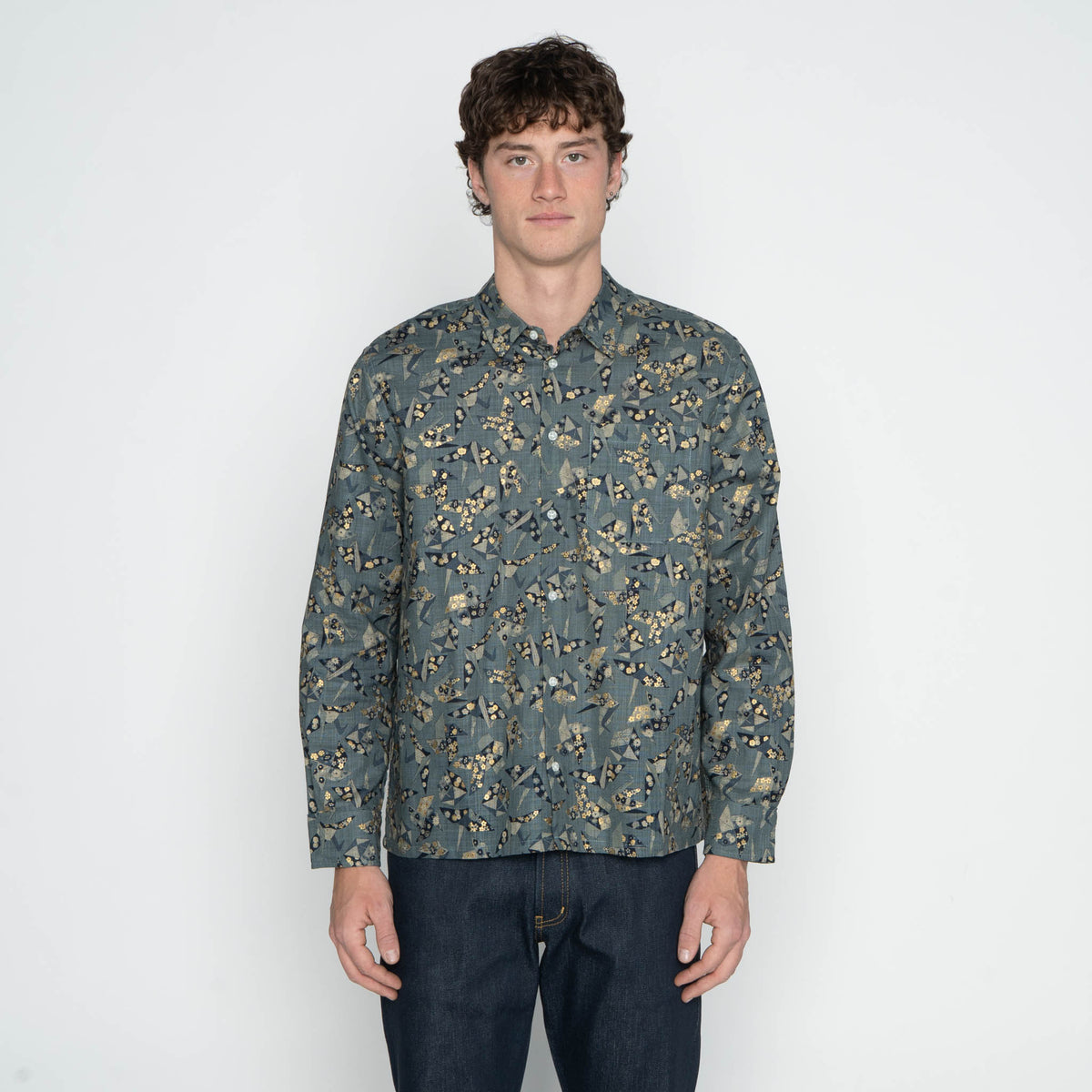 True Shirt - Origami Poplin - Blue by Naked & Famous Denim