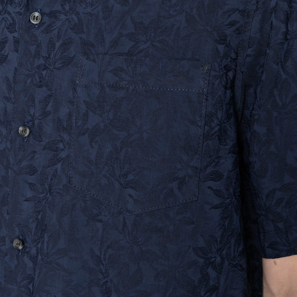 Aloha Shirt - Jungle Jacquard - Navy by Naked & Famous Denim