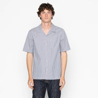 Aloha Shirt - Double Double Stripes - Blue by Naked & Famous Denim