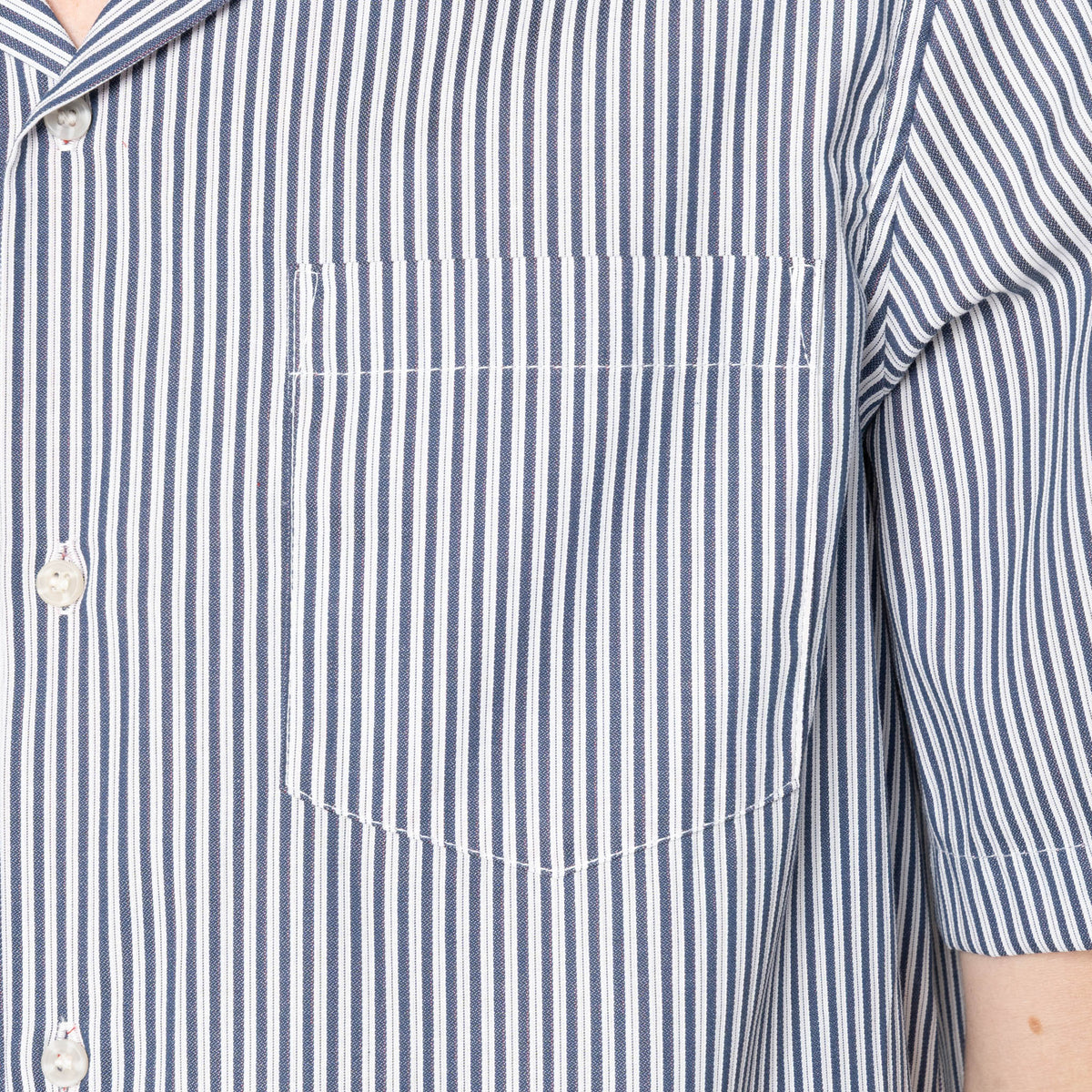 Aloha Shirt - Double Double Stripes - Blue by Naked & Famous Denim