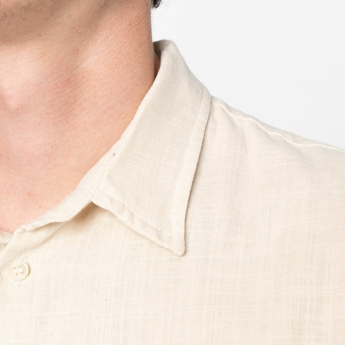 True Shirt - Double Weave Slub Gauze - Bone by Naked & Famous Denim