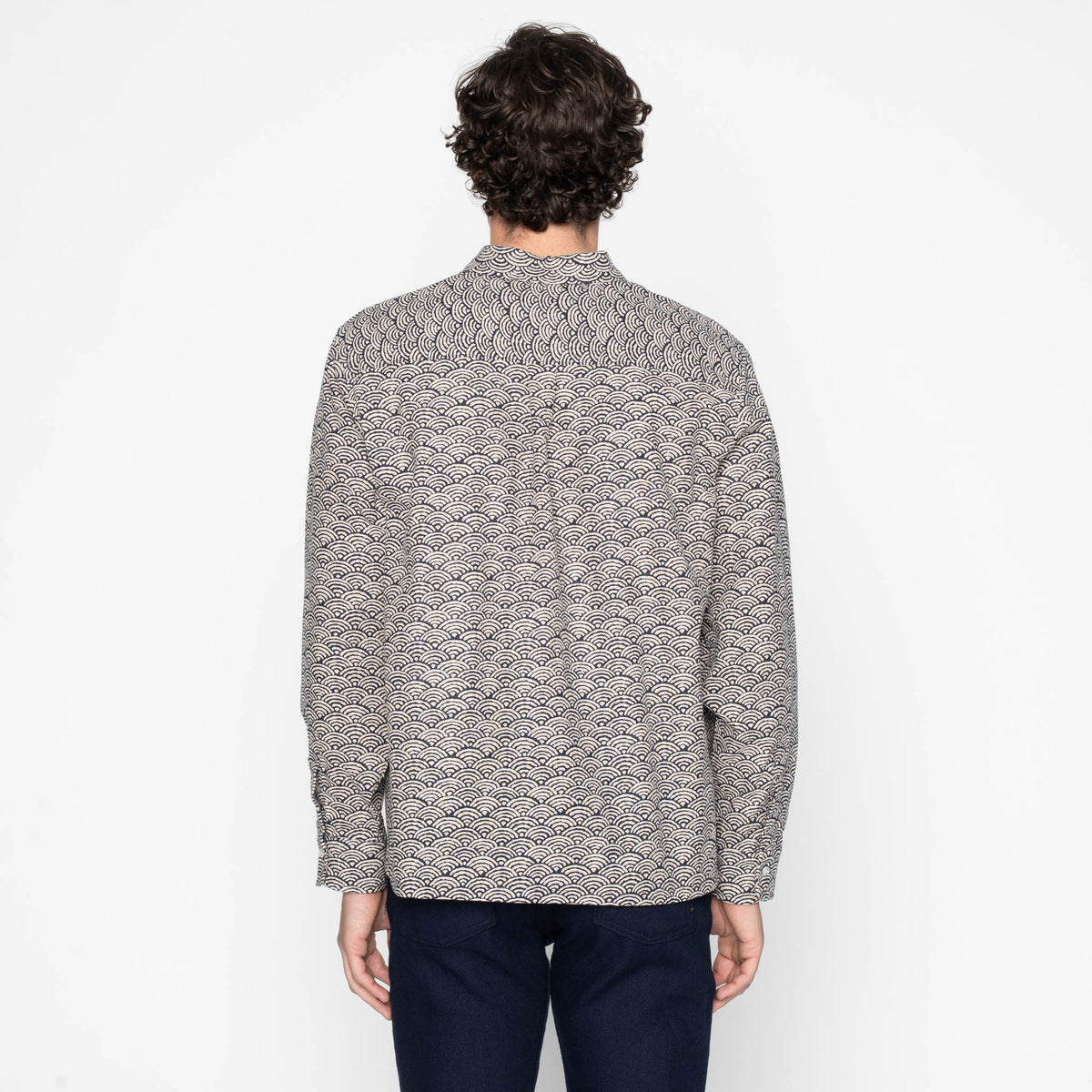 True Shirt - Seigaiha Waves - Indigo by Naked & Famous Denim