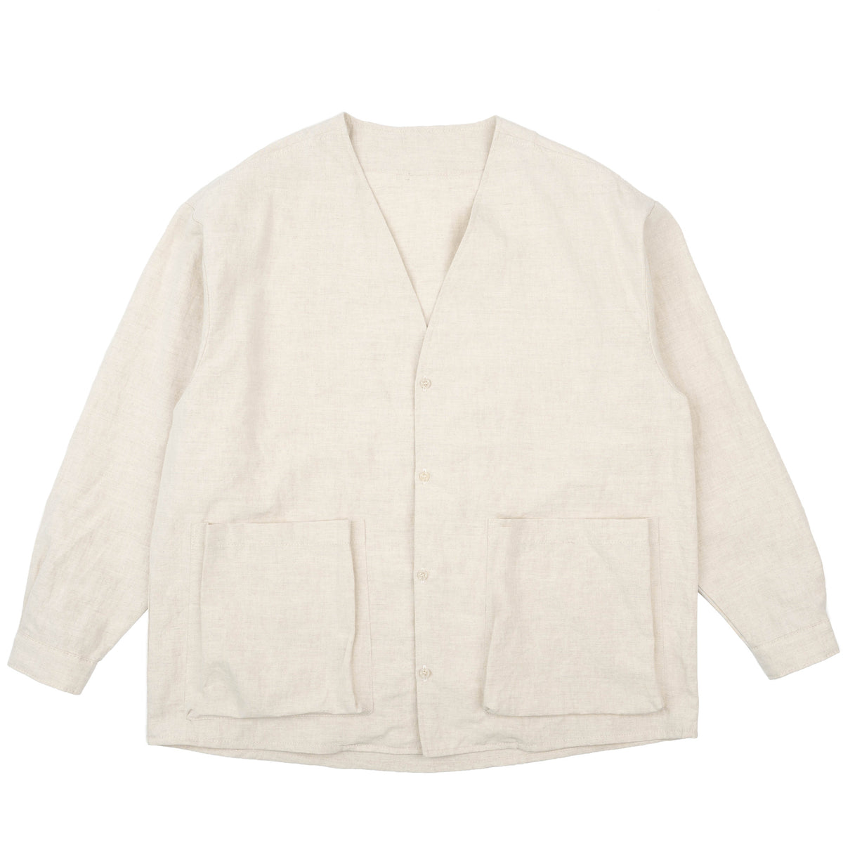Wise Guy Jacket - Linen Blend Denim - Ecru by Naked & Famous Denim