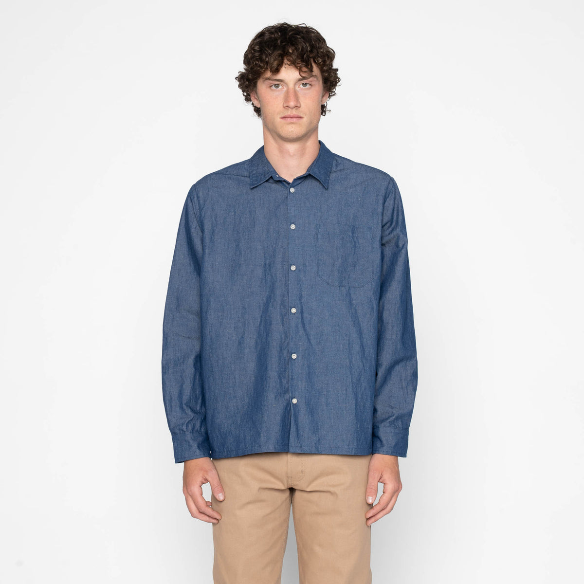 True Shirt - Linen Blend Denim by Naked & Famous Denim