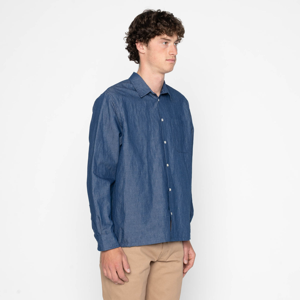 True Shirt - Linen Blend Denim by Naked & Famous Denim