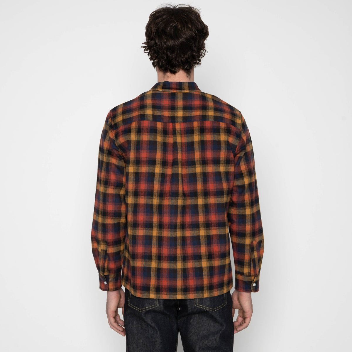 True Shirt - Shaggy Flannel - Red/Amber/Navy by Naked & Famous Denim