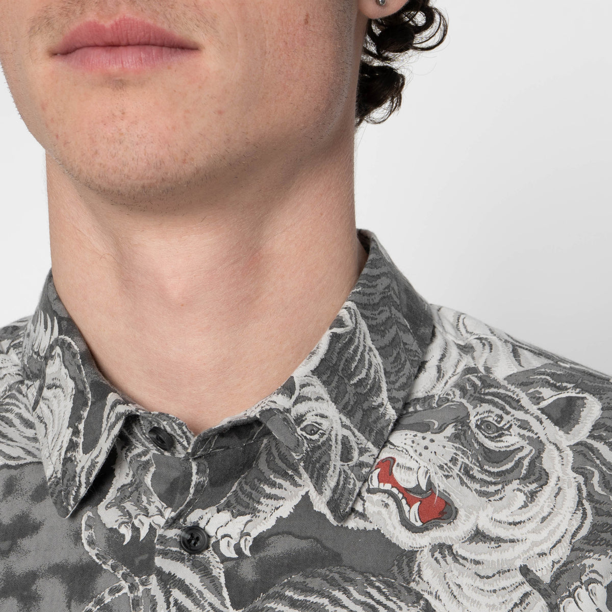 True Shirt - Japanese Tigers Sumi by Naked & Famous Denim