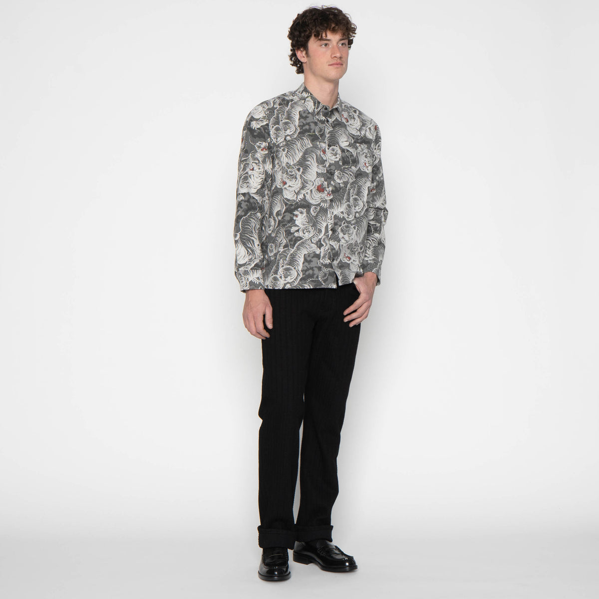 True Shirt - Japanese Tigers Sumi by Naked & Famous Denim