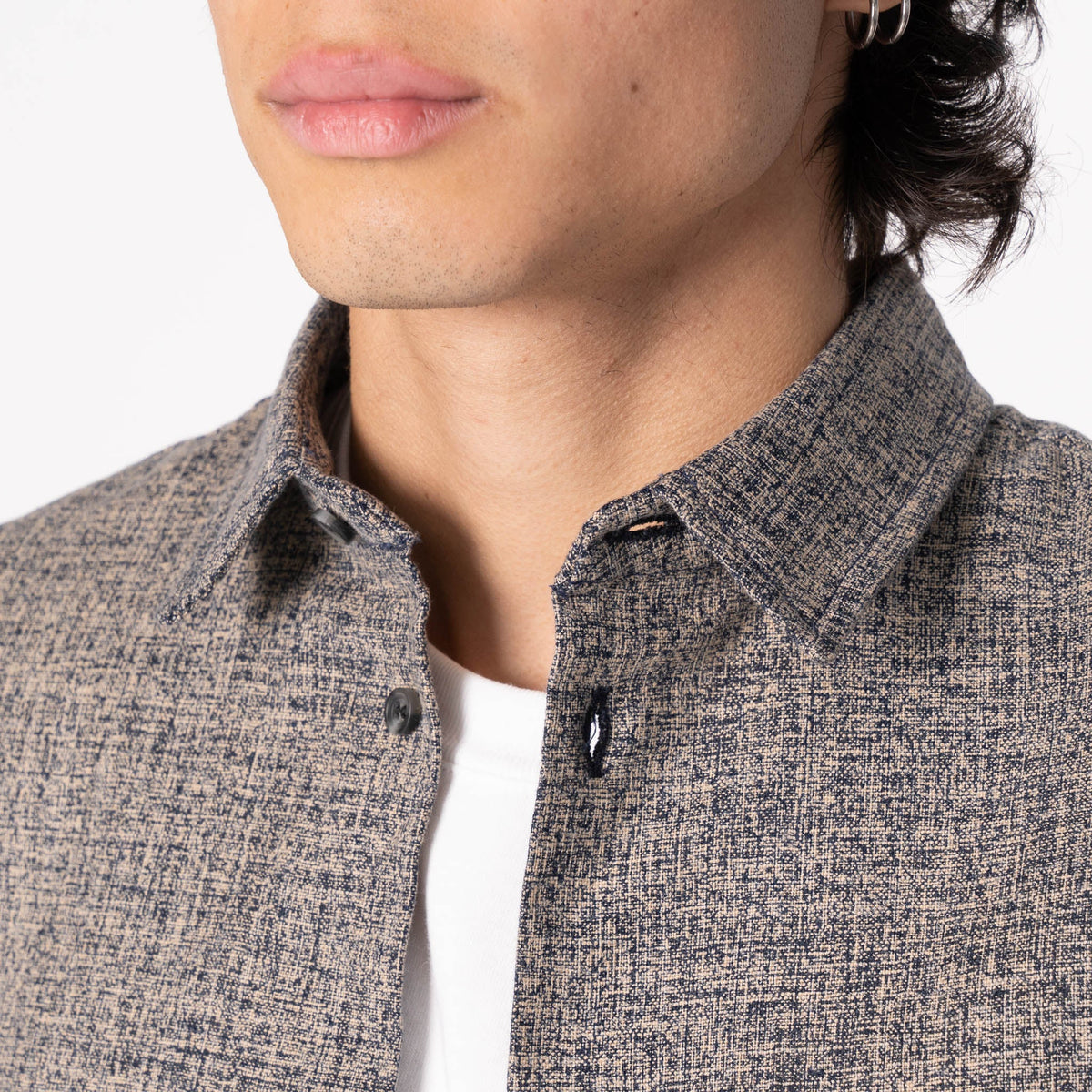 True Shirt - Kimono Scramble - Indigo by Naked & Famous Denim