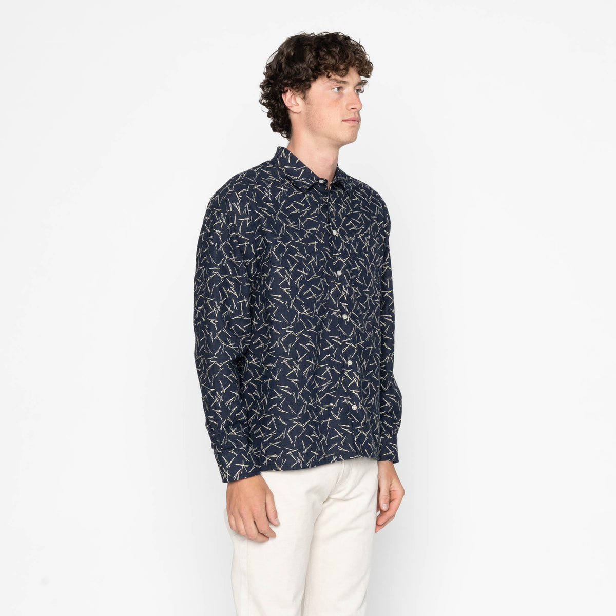 True Shirt - Matsuba Pine Needles - Indigo by Naked & Famous Denim