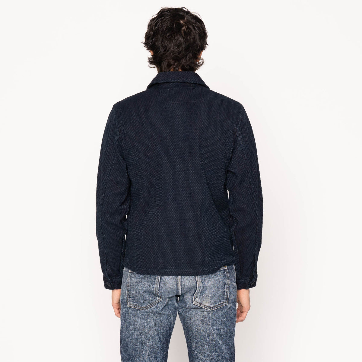 Zip Jacket - Indigo Sashiko by Naked & Famous Denim