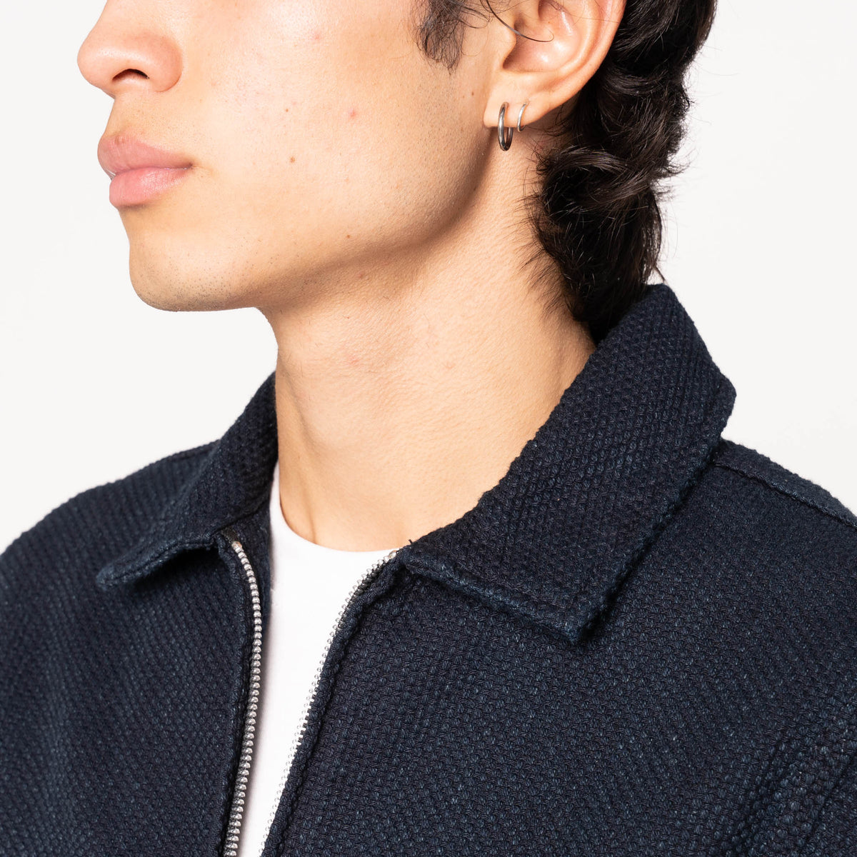 Zip Jacket - Indigo Sashiko by Naked & Famous Denim