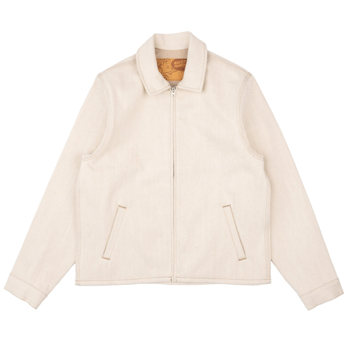 Zip Jacket - All Natural Ecru Foxfibre® Selvedge by Naked & Famous Denim