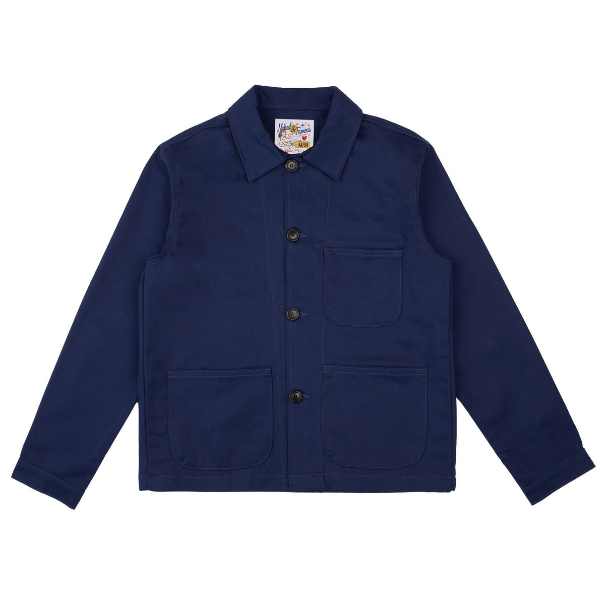 Utility Jacket - 1940s Military Organic Herringbone - Workwear Blue by Naked & Famous Denim