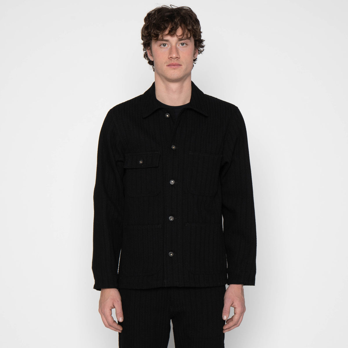 Chore Coat - Black Sugiaya by Naked & Famous Denim