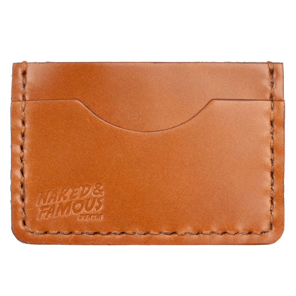 Card Case - Shinki Cordovan Leather - Cognac Tan by Naked & Famous Denim