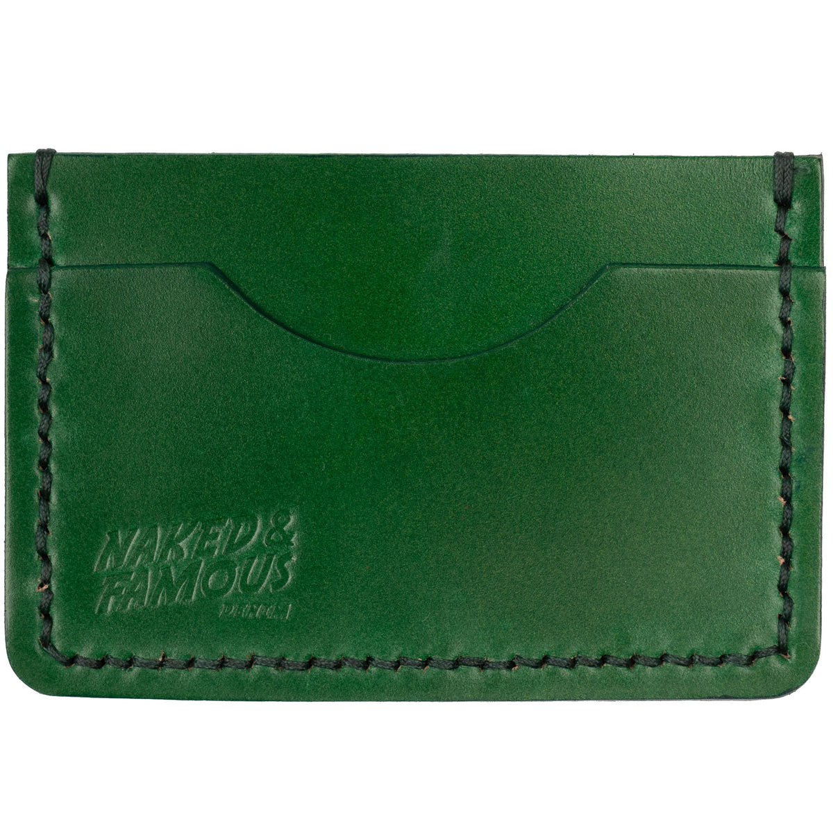 Card Case - Shinki Cordovan Leather - Emerald Green by Naked & Famous Denim