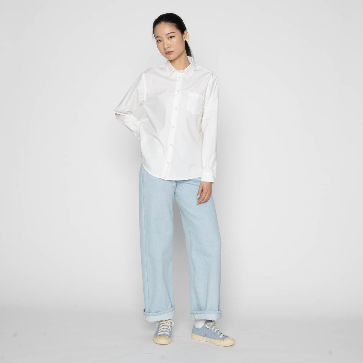 Wide Wild West - Secret Agent Denim - Bleach Blue by Naked & Famous Denim