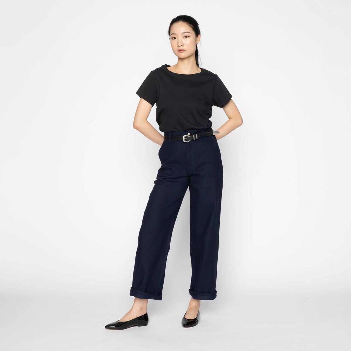 Jessie - Womens Buffalo Belt - Black by Naked & Famous Denim