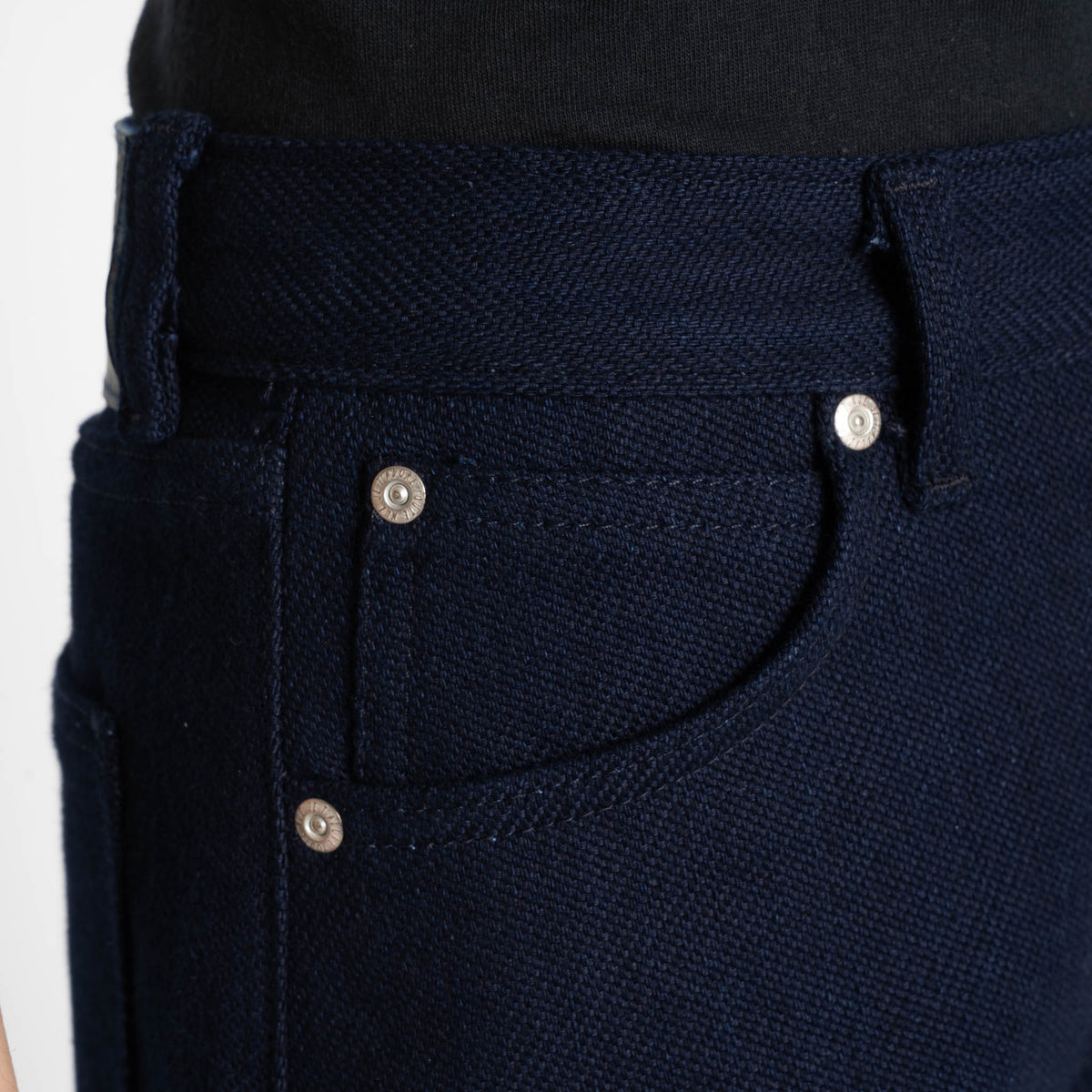 Wide Wild West - Maekake Dobby - Indigo by Naked & Famous Denim
