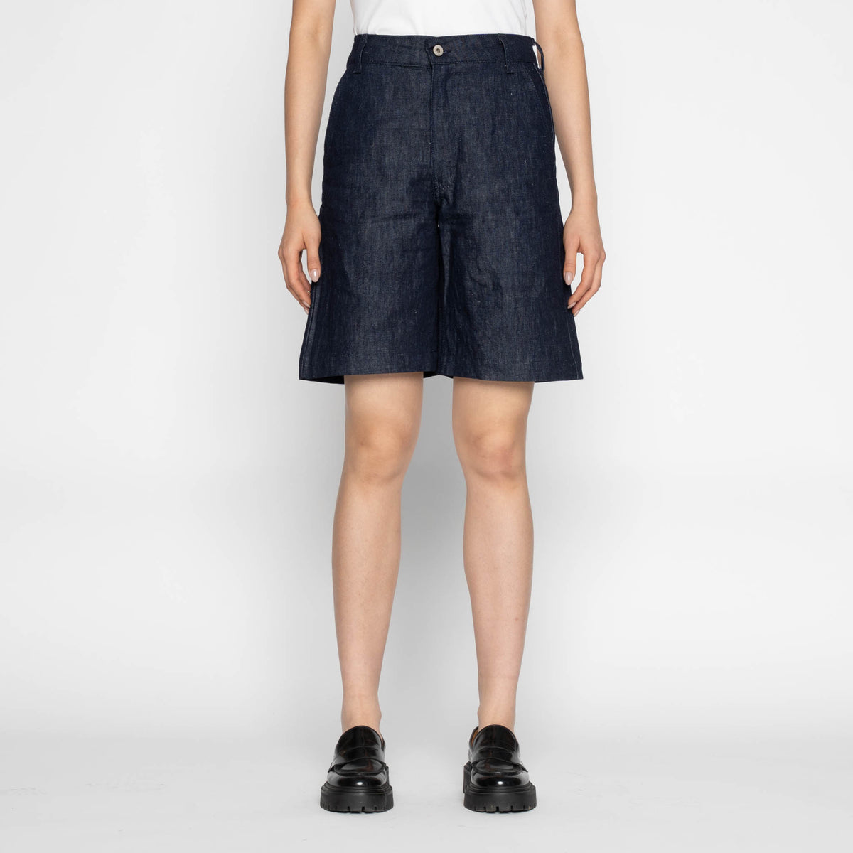 Andie Shorts - Linen Blend Denim by Naked & Famous Denim