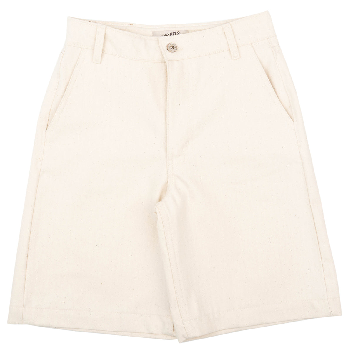 Andie Shorts - Hard Twist Organic Herringbone - Ecru by Naked & Famous Denim