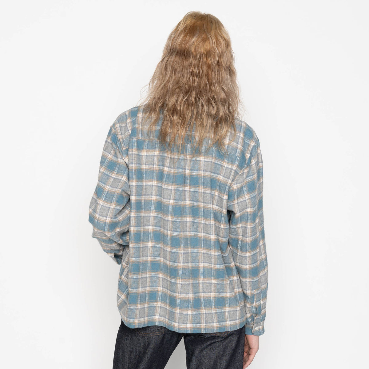 Judy - Soft Brushed Faded Flannel - Faded Blue by Naked & Famous Denim